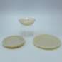 Vintage MacBeth Evans Petalware Monax Opalescent White Plates & Cereal Bowl image number 1