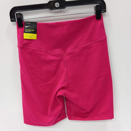 Nike Women's Magenta Tight Fit Training Shorts Size S NWT image number 1