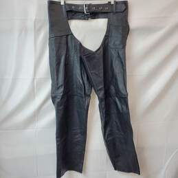 River Road Genuine Leather Motorcycle Riding Chaps Men's XL