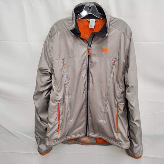 Helly Hanson Polartec WM's Insulted with H2Flow Vent Full Zip Gray & Orange Jacket Size L image number 1