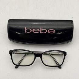 Kate Spade And Bebe Womens Tote Handbag Burgundy Leather w/ Black Eyeglasses alternative image