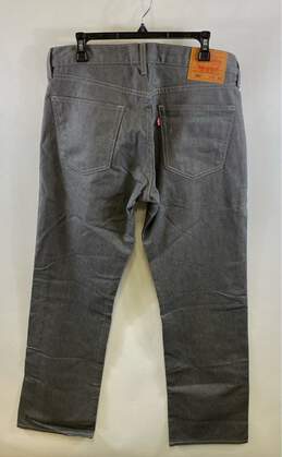Levi's Mens Gray Cotton Medium Wash Pockets Denim Straight Leg Jeans Size 33 alternative image