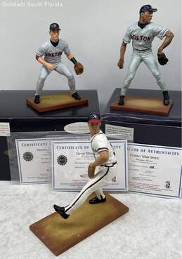 3 Salvino Prestige Series Baseball Ceramic Figurines