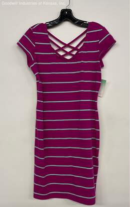 Decree Purple/Stripes Casual Dress - Size XL