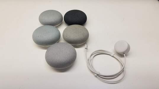 Bundle of 5 Google Home Mini Smart Speakers image number 1
