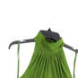 Womens Green Pleated Sleeveless Halter Neck Classic A-Line Dress Size 6 image number 3