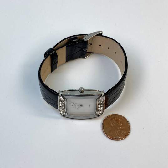 Designer Skagen Denmark 670SSLB4 Leather Strap Square Analog Quartz Wristwatch image number 3