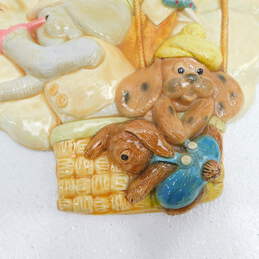 VTG 1979 Animal Hot Air Balloon Chalkware Wall Hanging Accents Unlimited alternative image