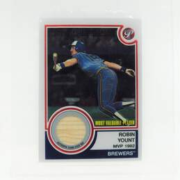 2005 HOF Robin Yount Topps Pristine Legends Game Used Bat Milwaukee Brewers