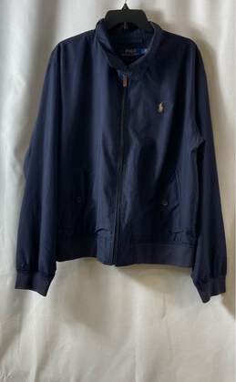 Polo Ralph Lauren Mens Blue Long Sleeve Full-Zip Windbreaker Jacket Size Large