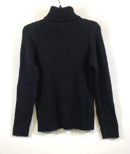 NWT Style & Co. Womens Black Beaded Cable Knit Pullover Sweater Size Large alternative image