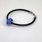 Designer Pandora 925 Sterling Silver Blue Glass Charm Bracelet image number 2