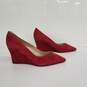 Marc Fisher Calea Red Suede Wedges Size 7M image number 2