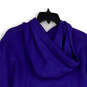 Womens Purple Long Sleeve Kangaroo Pocket Pullover Hoodie Size Medium image number 4