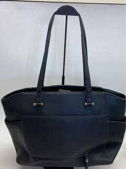 Madison West Black Faux Leather Tote Bag Purse alternative image