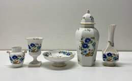 Lot of 5 Vases English Bone China Aynsley Floral Motif