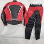 Teknic Men's Red/Black Racing Leathers 2-Piece Set Size 8/36 image number 2