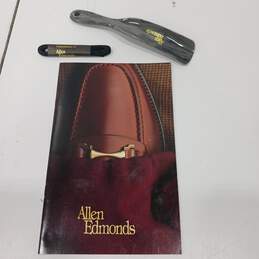 Men's Black Allen Edmond Shoes Size 11 In Box w/ Accessories alternative image