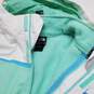 The North Face HyVent White/Blue/Green Hooded Girl's Youth Jacket XL image number 3
