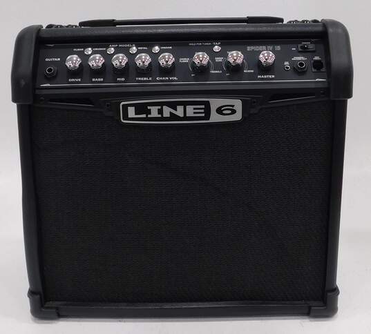 Line 6 Brand Spider IV 15 Model Black Electric Guitar Amplifier w/ Accessories image number 1