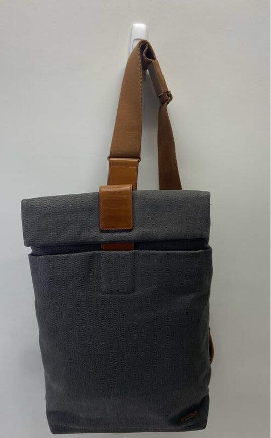 Incase Gray Canvas Tablet Laptop Sling Backpack Bag image number 1