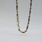 S.U> Sterling Silver Box Twist Herringbone 17 Inch Chain Necklace 13.6g image number 4