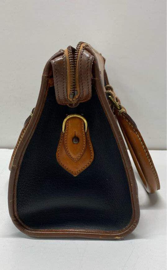 Vintage Dooney & Bourke Leather Top Zip Shoulder Satchel Bag image number 4
