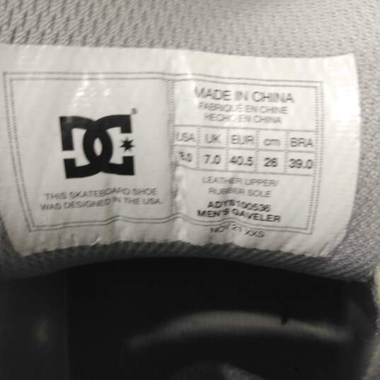 DC Shoes Men's Gaveler Gray Skate Shoes Gummy Sole Size 8 image number 6