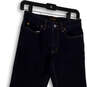 Womens Blue Denim Dark Wash Pockets Stretch Straight Leg Jeans Size 2L image number 3