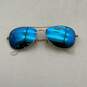 Ray Ban Womens Gold Blue Full Rim UV Protection Aviator Sunglasses image number 3