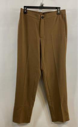 Sandro Mens Tan Slash Pocket Straight Leg Flat Front Dress Pants Size 42