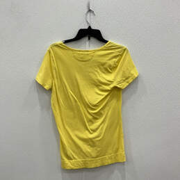 Womens Yellow Short Sleeve V-Neck Classic Pullover T-Shirt Size Small alternative image