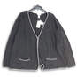 NWT Womens Black Long Sleeve Pockets Cardigan Sweater Size 3X image number 1