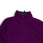 Alpine Design Womens Purple 1/4 Zip Mock Neck Long Sleeve Pullover T-Shirt Sz S image number 3