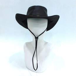 HADZAM Block made of Grain leather cowboy hat for men & women shapeable Hat Sz L