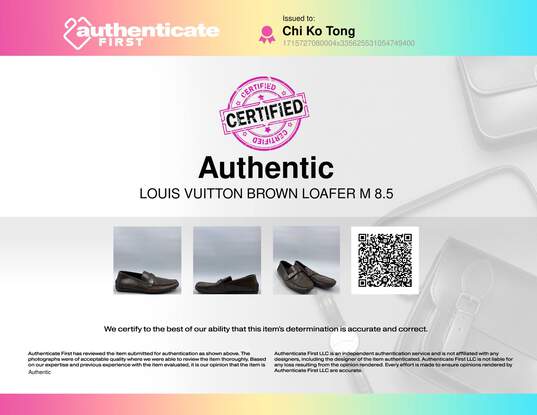 Louis Vuitton Brown Loafer Dress Shoe Women 8.5 image number 9
