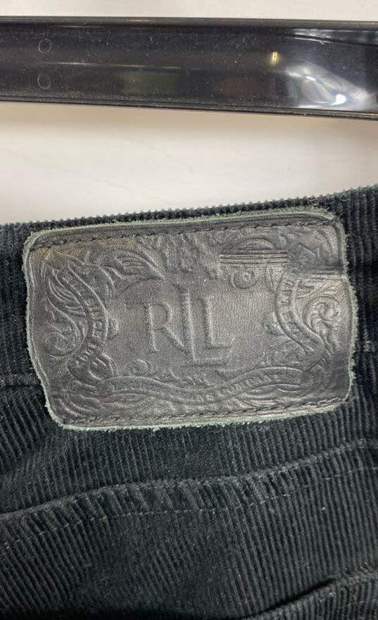 Buy the Ralph Lauren Womens Black Mid Rise Classic Straight Leg Jeans ...