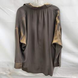 Vince Silk Pullover Long Sleeve Blouse Top Size M alternative image