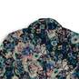 NWT Lauren Conrad Womens Blue Black Floral Shawl Lapel Open Front Blazer Size 10 image number 4