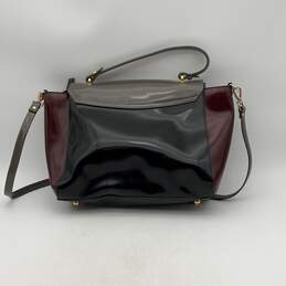 Gianni Noturo Womens Multicolor Leather Adjustable Strap Push Lock Satchel Bag alternative image