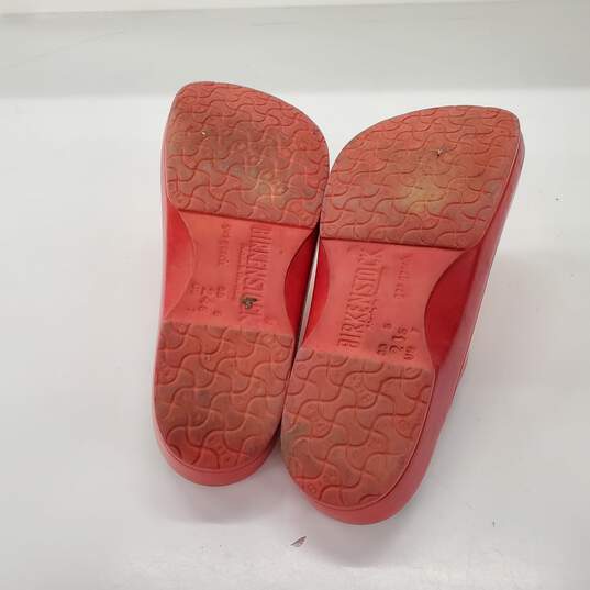 Birkenstock Women's Super Birki Red Polyurethane Clogs Size 7 image number 5