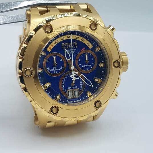 Invicta Swiss 51mm Reserve Subaqua WR 50 ATM St. Steek Pro Diver Flame Fusion Crystal Chrono Day Date Watch 320g image number 1