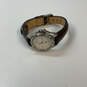 Designer Seiko 7N83-0219 Silver-Tone Brown Leather Strap Analog Wristwatch image number 3
