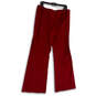 Womens Red Flat Front Straight Leg Regular Fit Comfort Ankle Pants Size 12 image number 2
