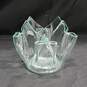 Clear Green Glass Art Bowl image number 1