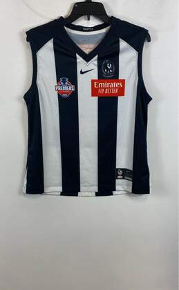 NWT Nike AFL Womens White Black Collingwood Magpies 2023 Guernsey Jersey Size L