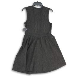 NWT Womens Black Paisley Round Neck Sleeveless Fit & Flare Dress Size 8 alternative image