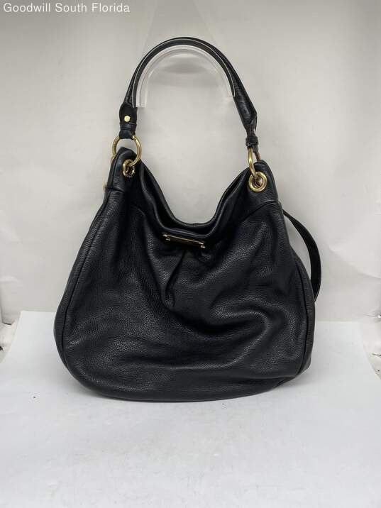 Marc Jacobs Womens Black Leather Inner Pocket Shoulder Handbag image number 1