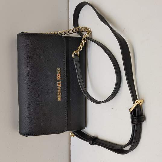michael kors small BLACK crossbody leather purse (NEW!)