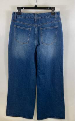 NWT Cider Womens Blue Pockets Dark Wash High Rise Denim Straight Jeans Size L alternative image
